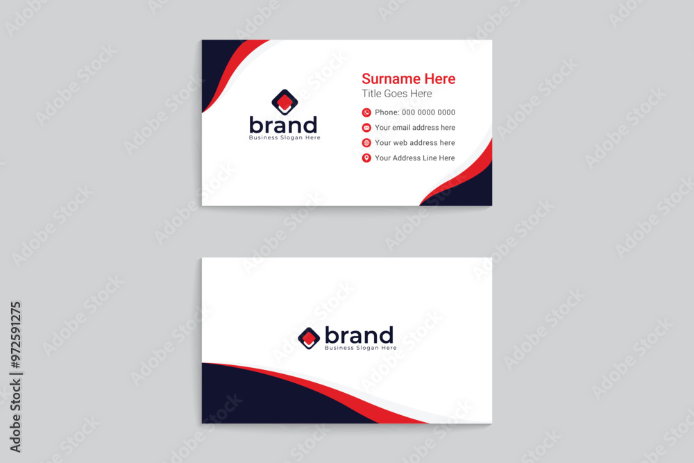 Red color business card design Red color business card design