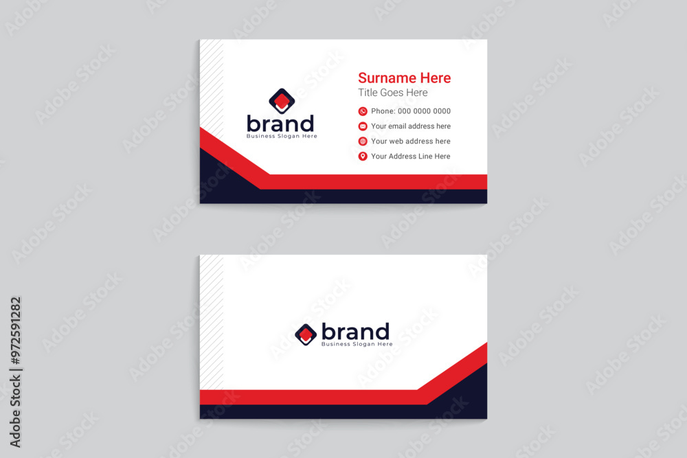 Red color business card design Red color business card design