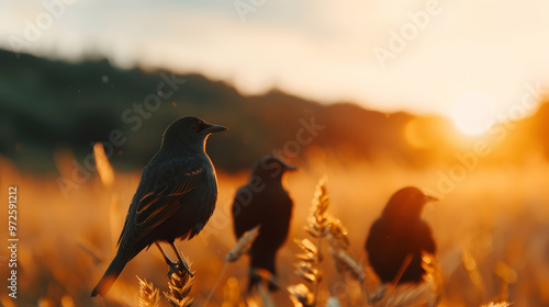 Young Happy Family Field
