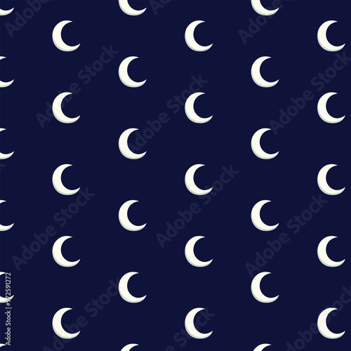 Pattern with crescent moons