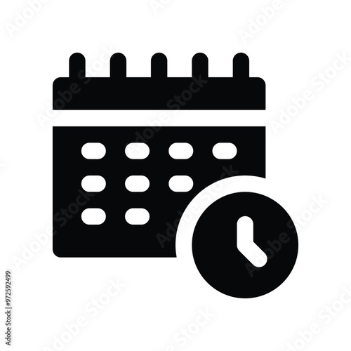 schedule icon. vector glyph icon for your website, mobile, presentation, and logo design.