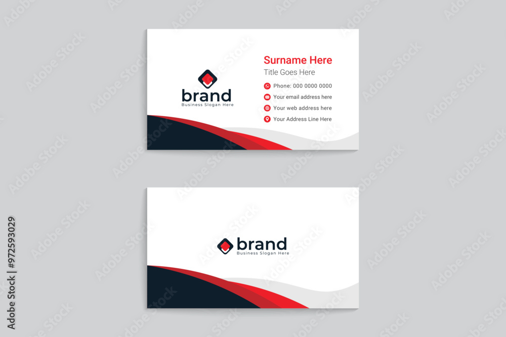Red color business card design Red color business card design
