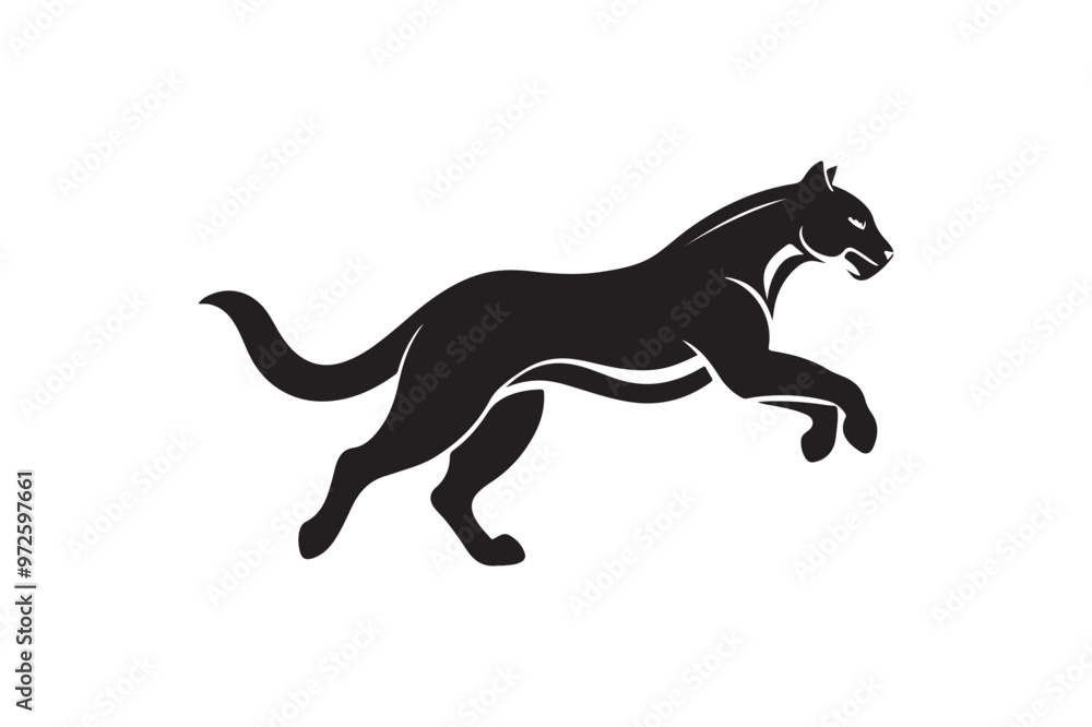 Obraz premium Ocelot silhouette vector illustration, Ocelot silhouette vector, Ocelot silhouette PNG , Ocelot silhouette