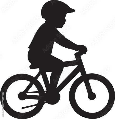 child bicycle silhouette 