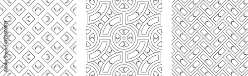 set of maldives flag pattern outline. vector illustration