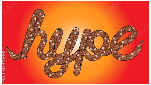 hype shoe lace  typographic template design