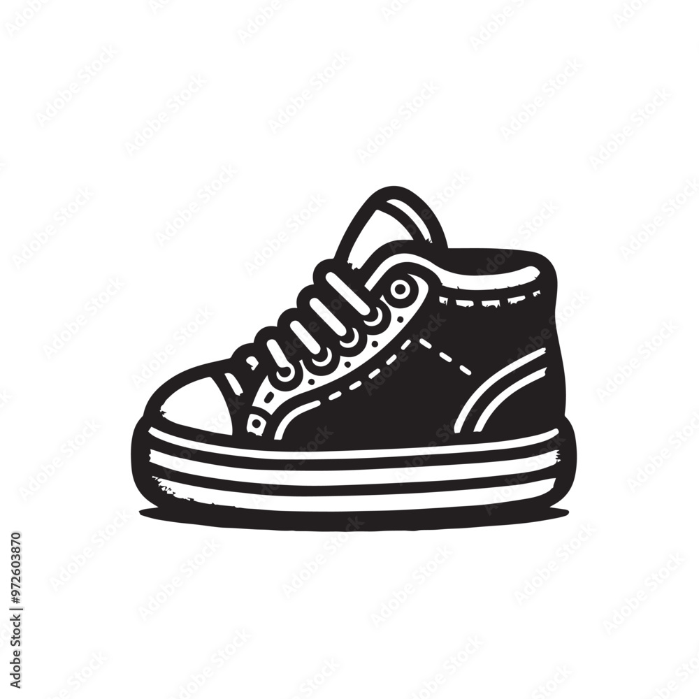 Baby shoes silhouette. kid shoes vector silhouette. Baby shoes illustration black on white background. Baby shoes silhouette. kid shoes vector silhouette. Baby shoes illustration black on white background.