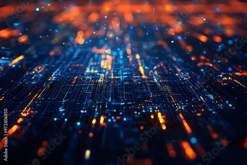 Abstract AI Generated art on a digital canvas