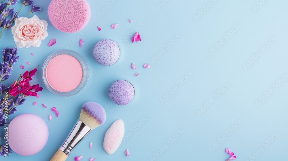How does the image symbolize the harmony between skincare and makeup, promoting a holistic approach to beauty routines How does the image symbolize the harmony between skincare and makeup, promoting a holistic approach to beauty routines