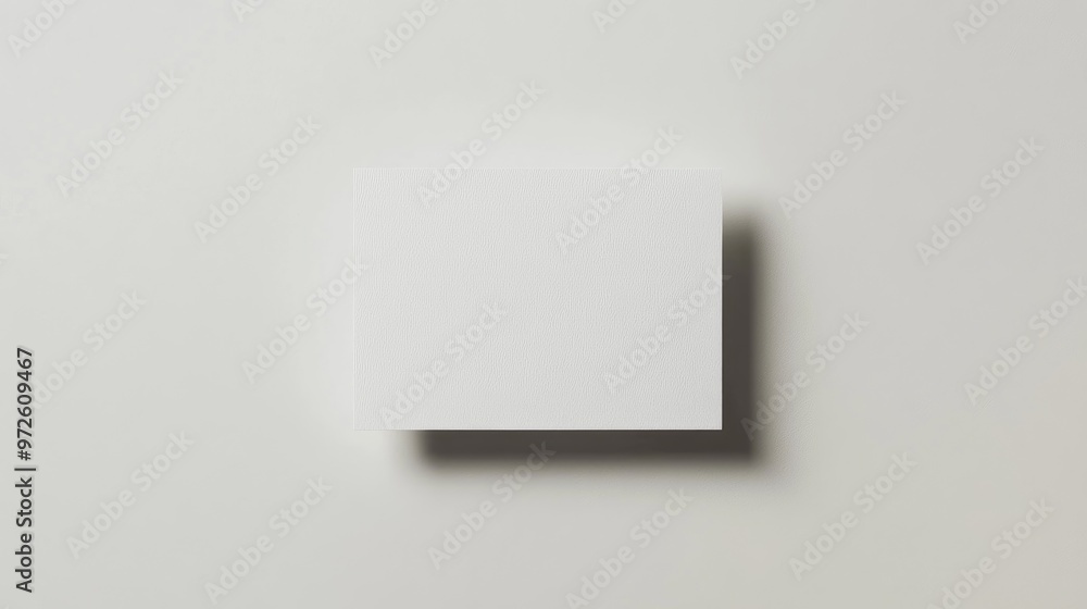 White Square Paper with Shadow on White Background - Simple Minimalist Design White Square Paper with Shadow on White Background - Simple Minimalist Design
