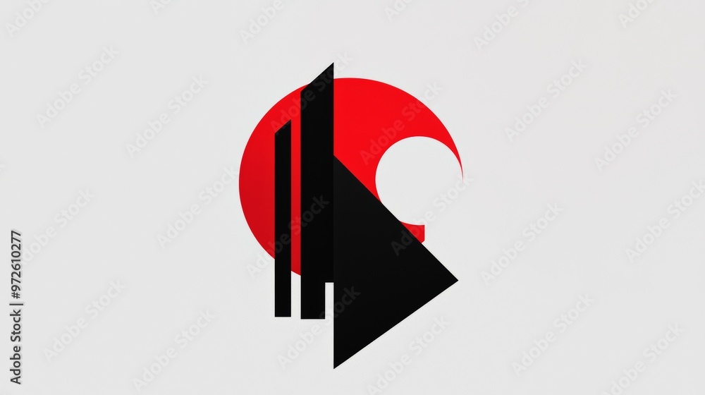 Logo Design, Design a minimalist logo for an edgy, modern brand that uses the red, black, and white elements as part of its core identity Logo Design, Design a minimalist logo for an edgy, modern brand that uses the red, black, and white elements as part of its core identity