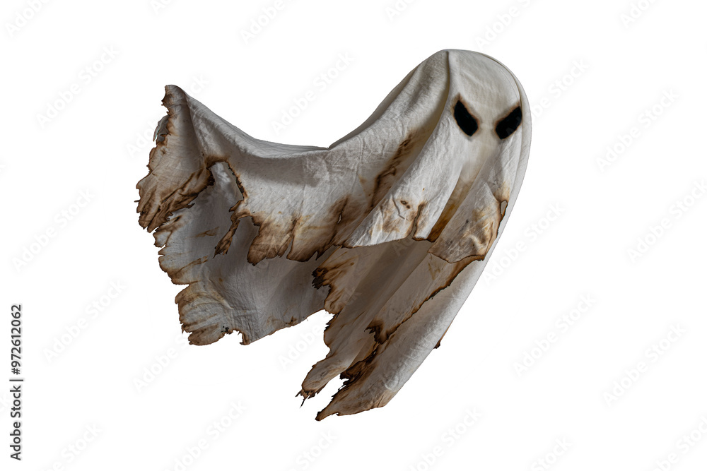 Floating scary white fabric ghosts for Halloween parties to celebrate the night holiday. Creepy ghost character. Can be used in screen mode for a transparent effect. Floating scary white fabric ghosts for Halloween parties to celebrate the night holiday. Creepy ghost character. Can be used in screen mode for a transparent effect.