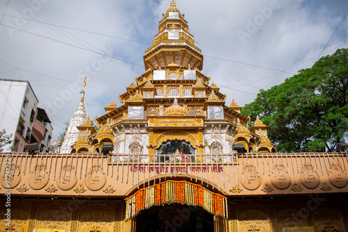 Shreemant Dagdusheth Halwai Ganapati during Ganesh Festival in Pune, Maharashtra photo