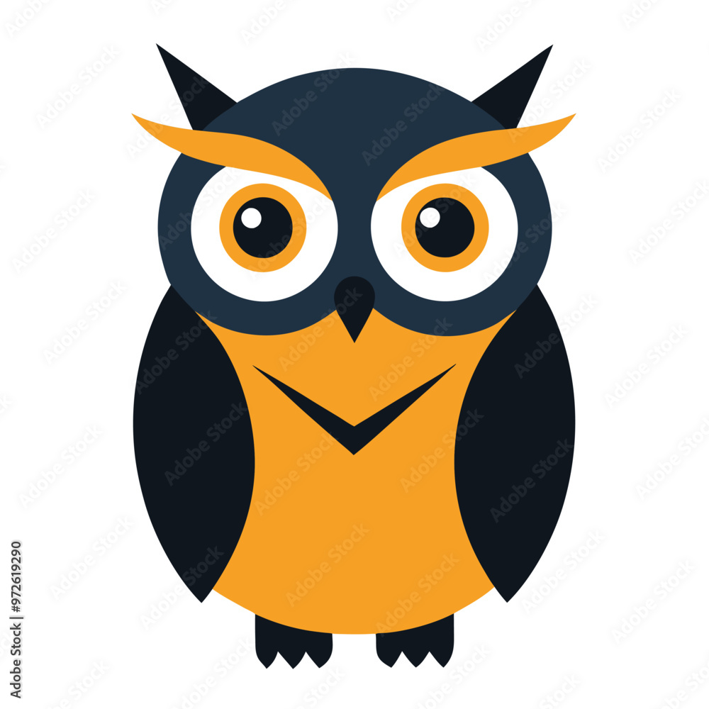 Fototapeta premium Owl Silhouette Vector Illustration.