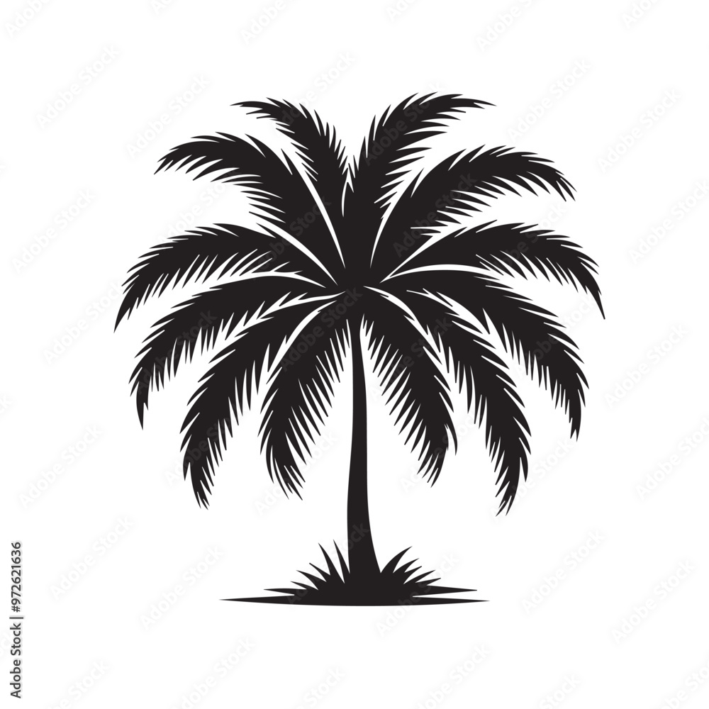 Palm tree vector design isolated on white background. Palm tree logo, icon, sign. Tropical palm tree illustration. Palm tree vector design isolated on white background. Palm tree logo, icon, sign. Tropical palm tree illustration.