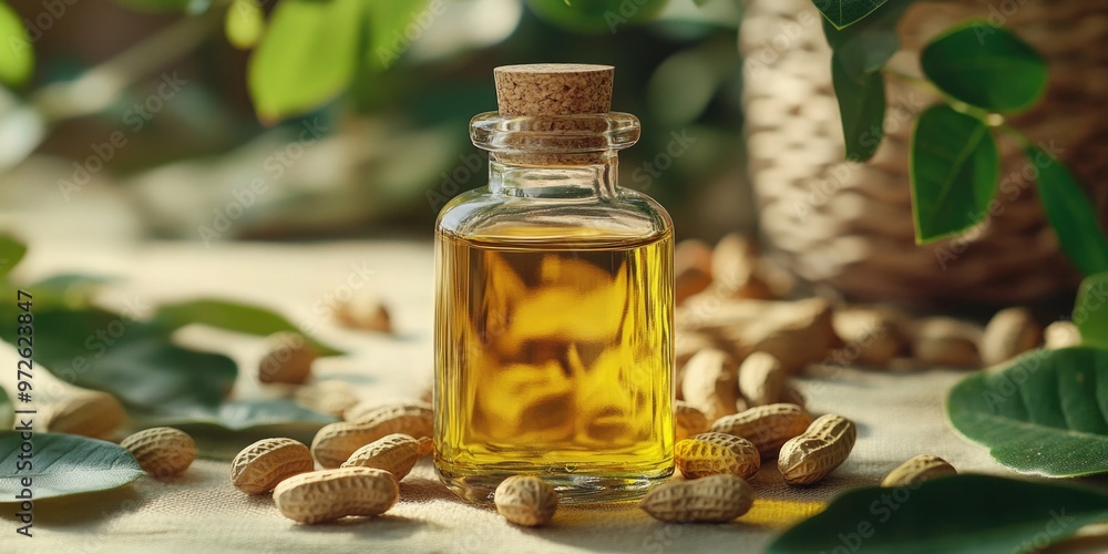 Organic Honey in Glass Bottle