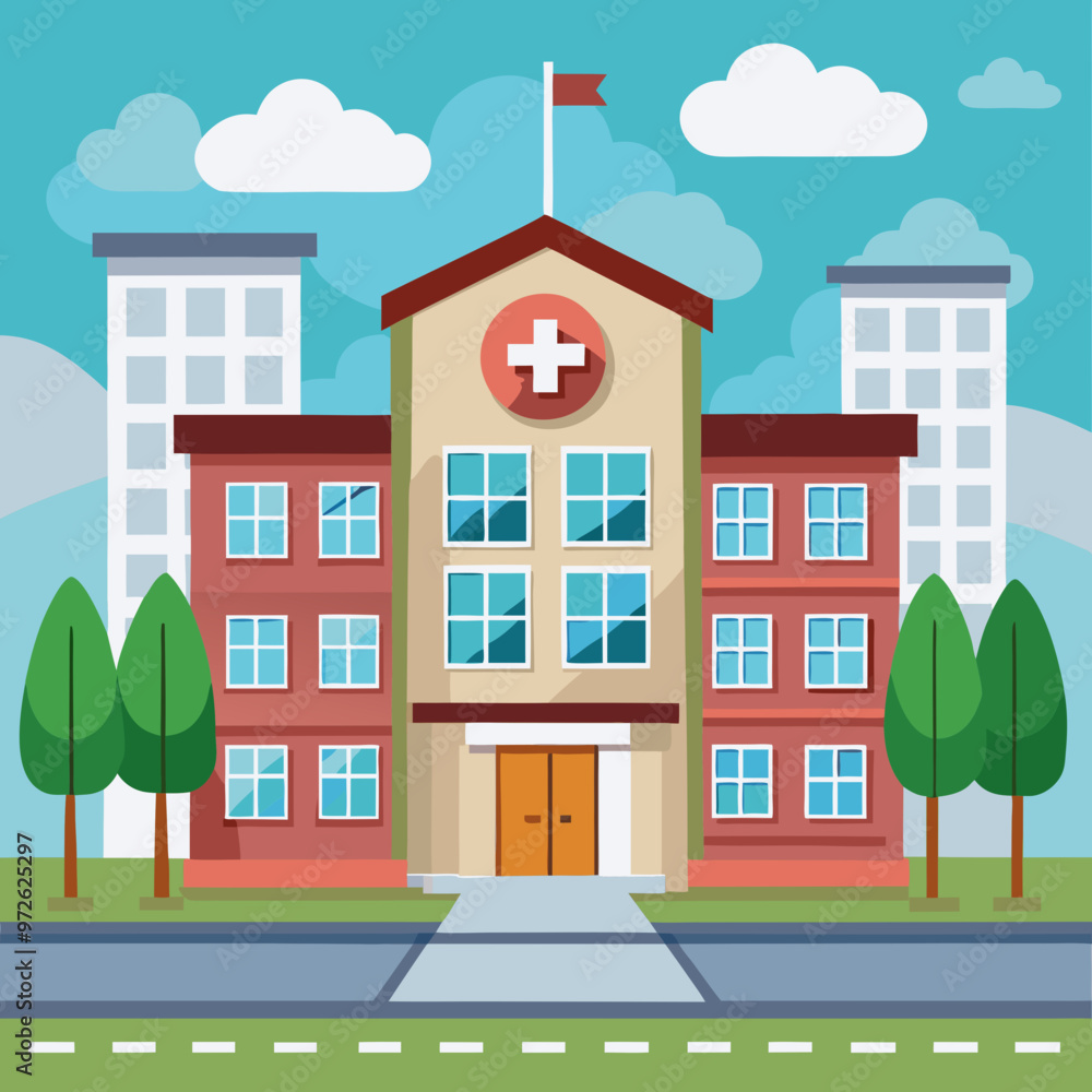 vector illustration of hospital vector illustration of hospital