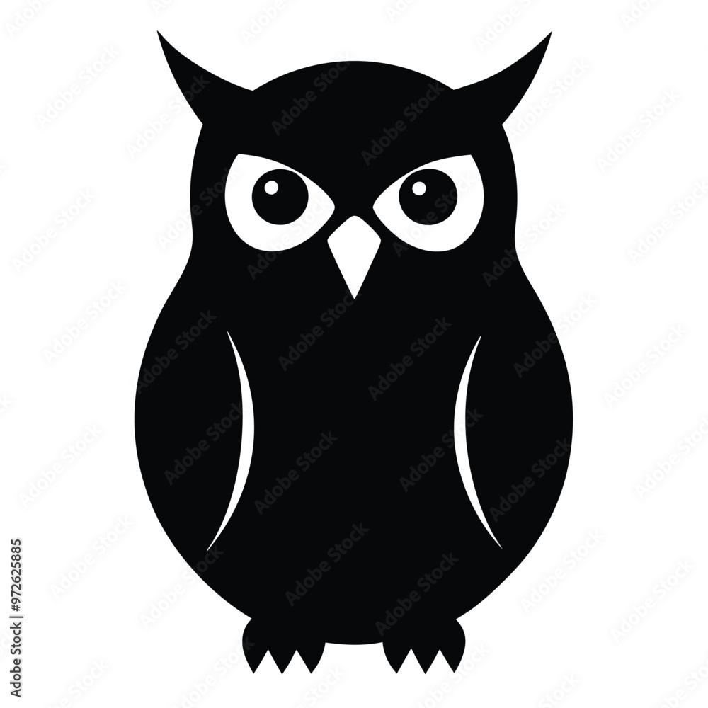 Owl Silhouette Vector Illustration. Owl Silhouette Vector Illustration.