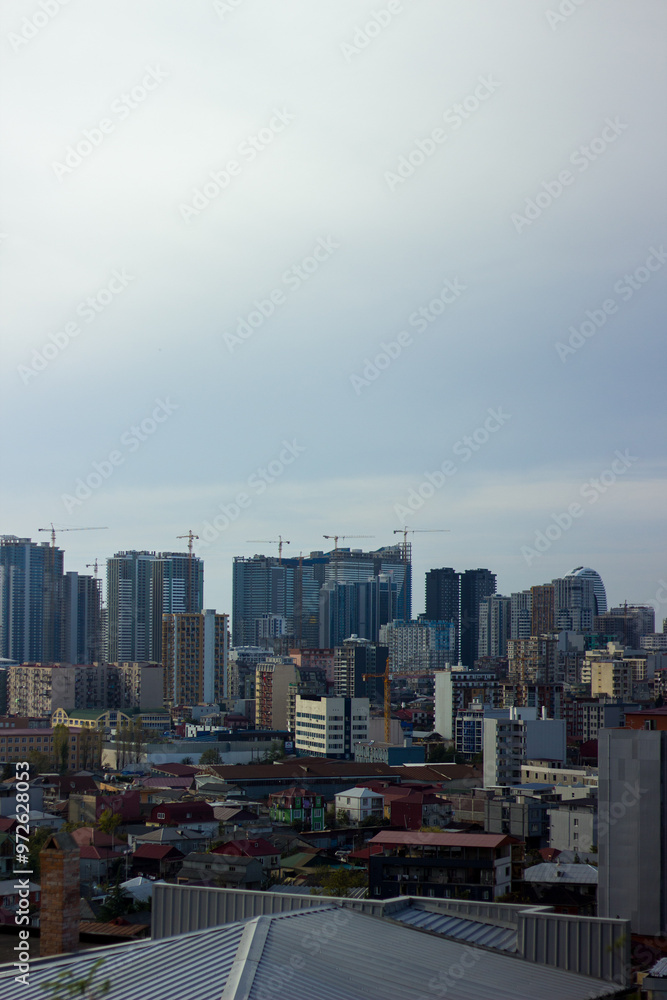 Obraz premium Construction of skyscrapers in Batumi, Georgia. Part 2.