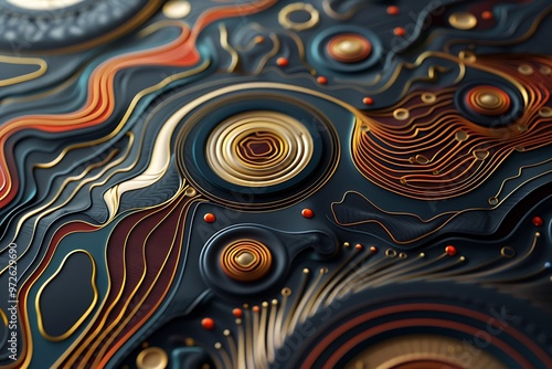 Precision-crafted vector patterns forming an intricate and visually stunning design, showcased in breathtaking