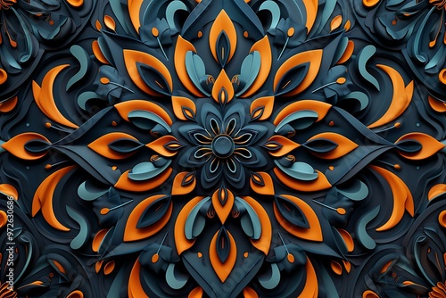 Precision-crafted vector patterns forming an intricate and visually stunning design, showcased in breathtaking