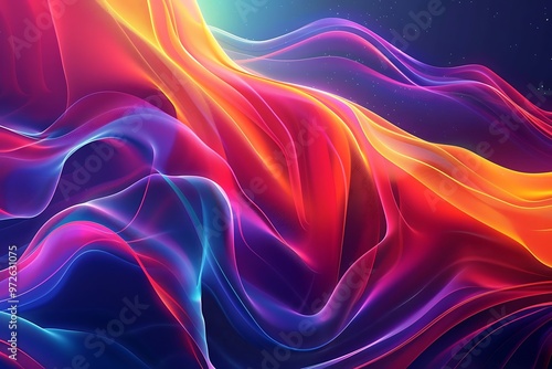 Vibrant vector elements arranged in a dynamic and eye-catching display, rendered with brilliance in realistic