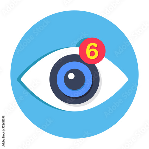 A colored design icon of monitoring 