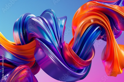 Vibrant vector elements arranged in a dynamic and eye-catching display, rendered with brilliance in realistic