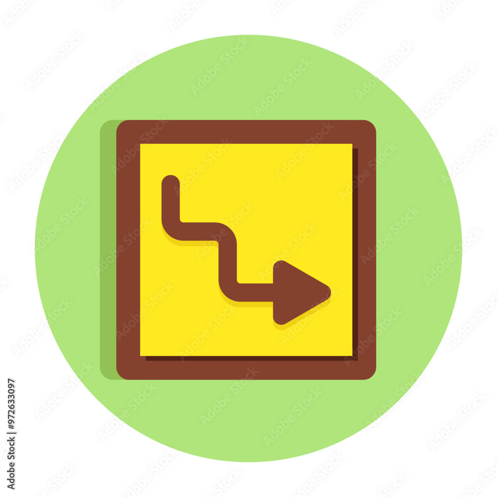 A trendy design icon of directional arrows A trendy design icon of directional arrows