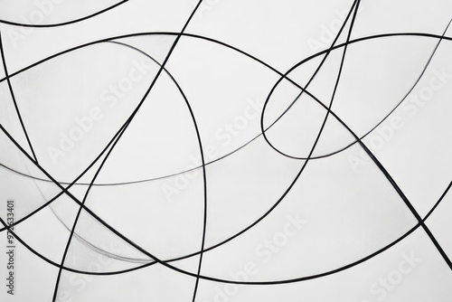 Minimalist line drawing, geometric forms