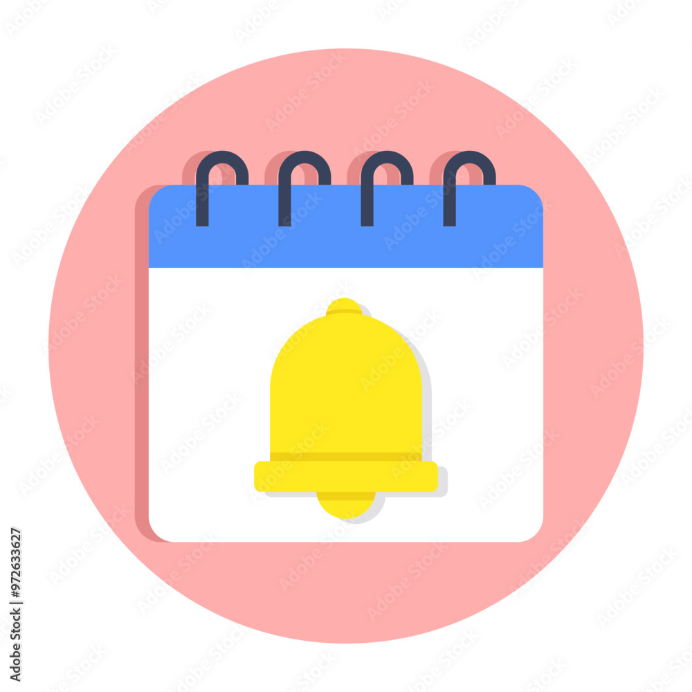 Fototapeta premium Trendy design icon of schedule alarm 