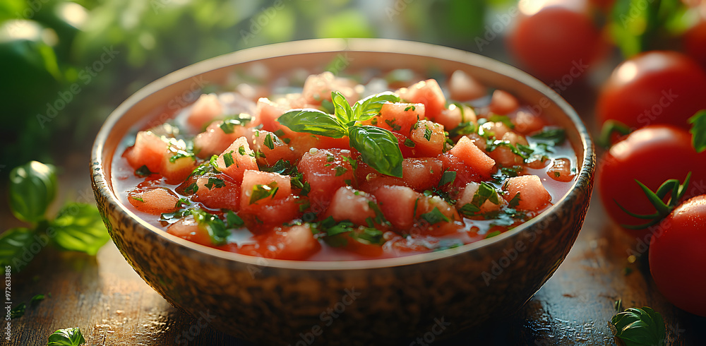 “Top-Down View of Traditional Spanish Gazpacho Soup”
“Top-Down View of Traditional Spanish Gazpacho Soup”