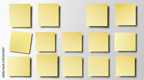 High-Quality PNG Clipart of Yellow Sticky Note with Transparent Background