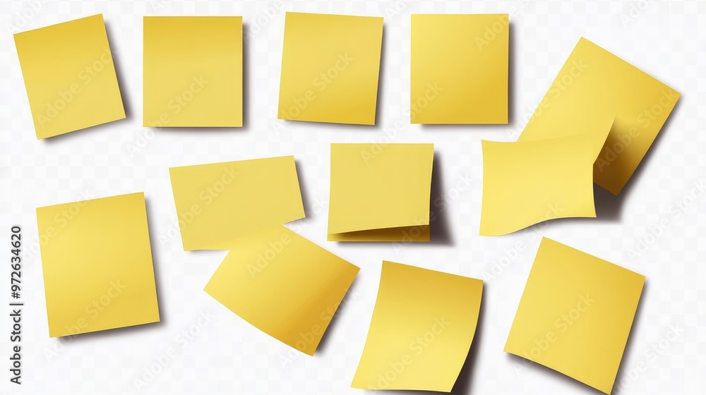 High-Quality PNG Clipart of Yellow Sticky Note with Transparent Background High-Quality PNG Clipart of Yellow Sticky Note with Transparent Background