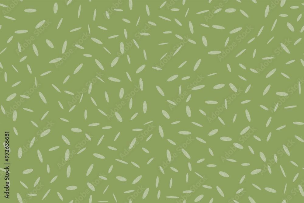 Rice Japanese Plant. Green Corn Organic Shape. Rice Grain Illustration ...