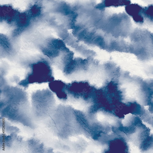 Denim Tie Dye Spot. Tie Dye Print Mark. Navy Circle Repeat. Splash Ink Pattern. Blue Spot Watercolor. Dirty Shibori Grunge. Vector Gradient Tie Dye. Seamless Indigo Tye Dye. Tiedye Batik.