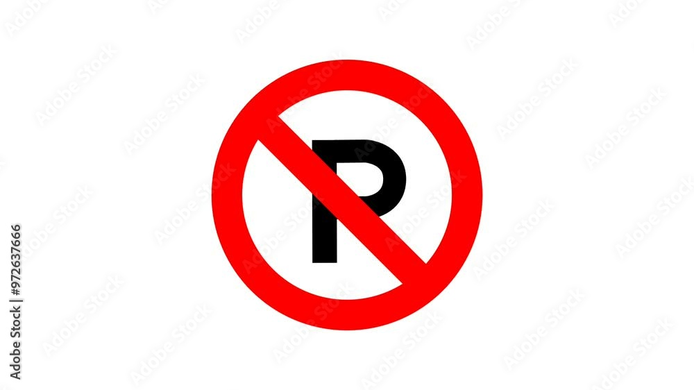 2d traffic sign animation.Suitable for education or others. No parking sign animation. 2d traffic sign animation.Suitable for education or others. No parking sign animation.