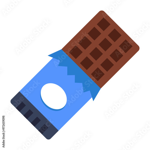 A colored design icon of chocolate 