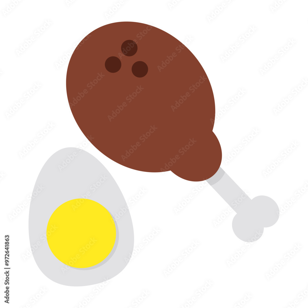 Chicken with egg showing concept of protein diet Chicken with egg showing concept of protein diet