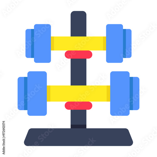 A trendy vector design of barbells 