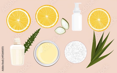 Ingredient Breakdown, Create an infographic explaining the benefits of common lotion ingredients, like shea butter, aloe vera, and vitamin E photo