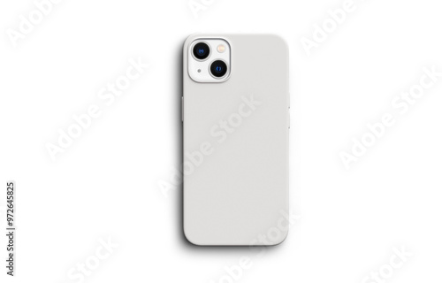 Fotografía Mockup blank empty phone hard cover case isolated.