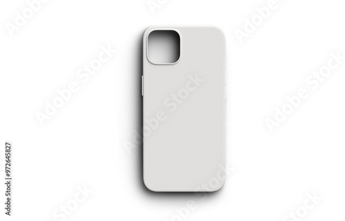 Mockup blank empty phone hard cover case isolated.