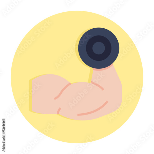 An editable design icon of bicep 