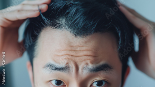 Men suffering from thinning hair
