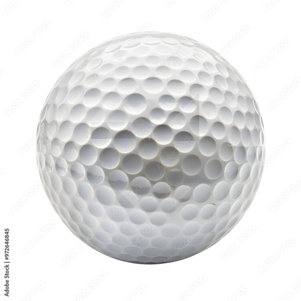 A golf ball, isolated on a transparent background, showcasing its detailed texture and classic design. Perfect for sports-related designs or promotional materials. A golf ball, isolated on a transparent background, showcasing its detailed texture and classic design. Perfect for sports-related designs or promotional materials.