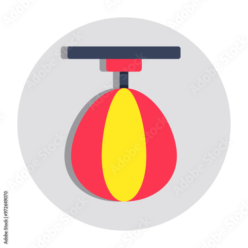 A modern design icon of punching bag