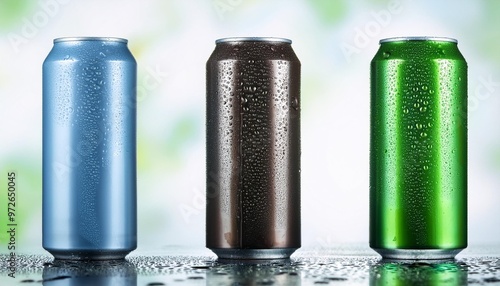mockup of a soda can in a wet appearance design