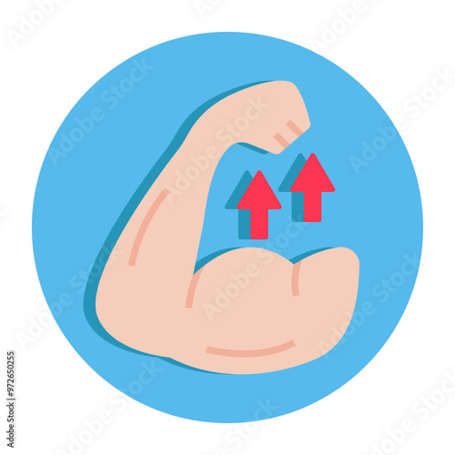 An editable design icon of bicep 