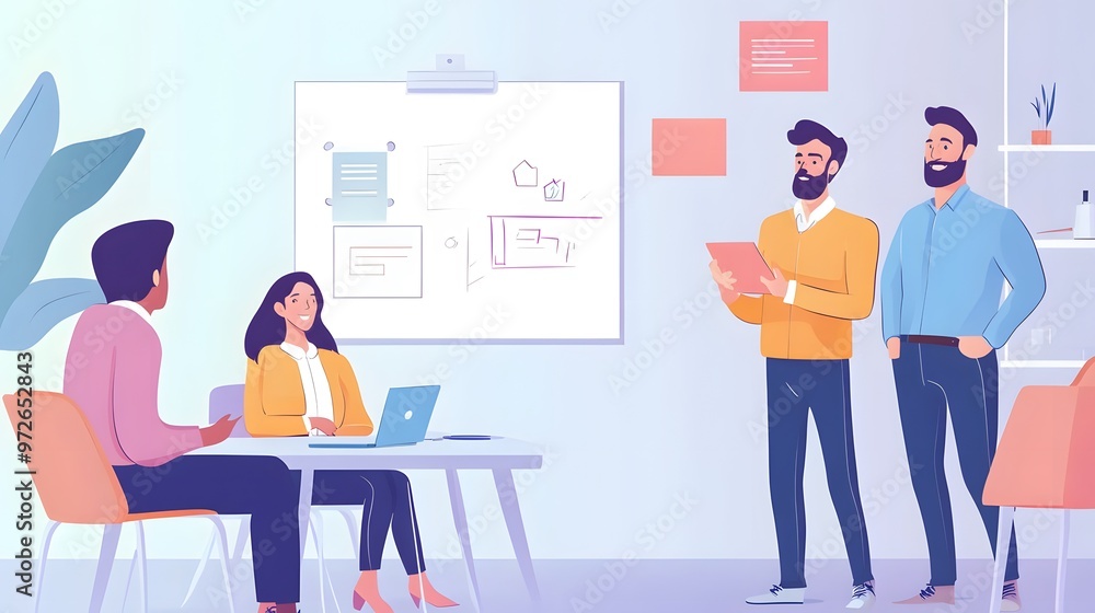 Business Professionals Having a Meeting in an Office Business Professionals Having a Meeting in an Office